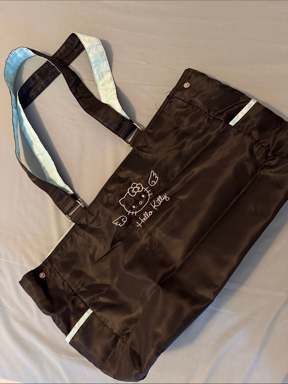 Hello Kitty Black Bag with Light Blue Trim
